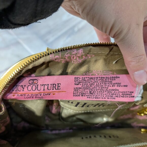 Juicy Couture Vintage Green-Gold Pet Carrier Bag - Picture 12 of 14